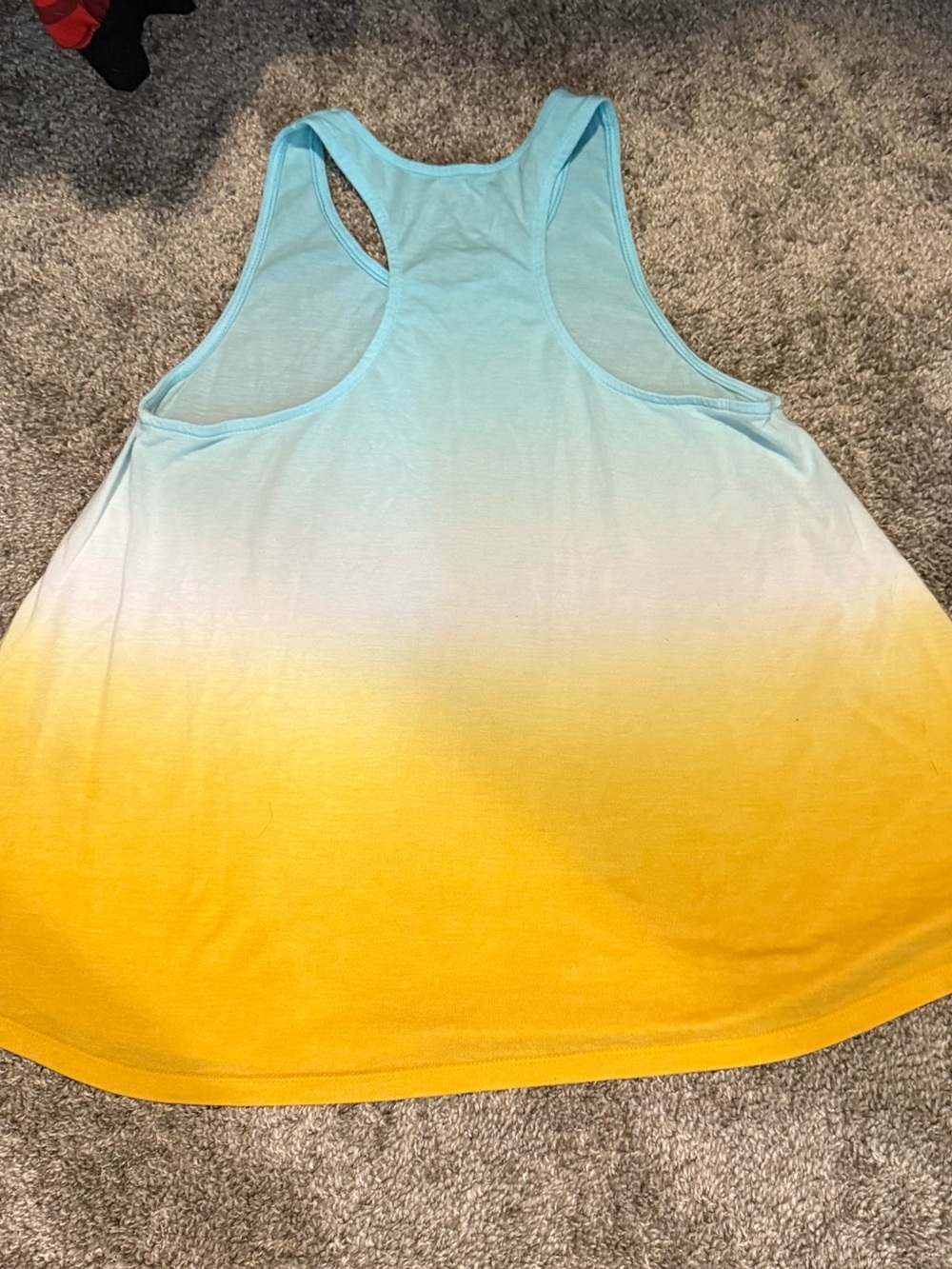 Colosseum Light Turquoise and Yellow Racerback Tank top - Picture 2 of 5